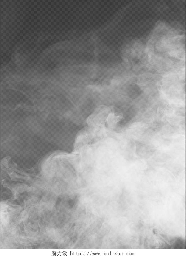 白色烟雾热气PNG素材元素